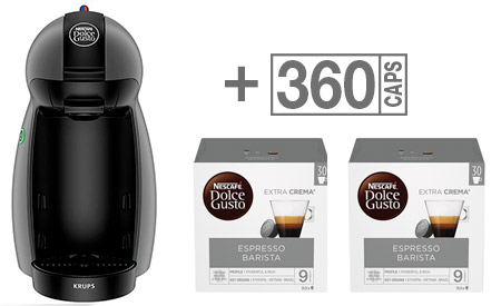 Macchina Caffé Piccolo Anthrazit KP100B10 Nescafé Dolce Gusto Macchina Caffé Piccolo Anthrazit Krups KP100B10 Nescafé Dolce Gusto