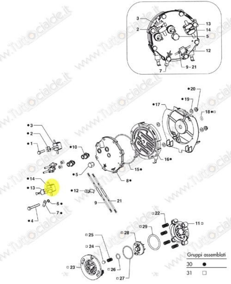 Bild von Lavazza Maschinenthermostat 100° LB1000 79695 [79850] XC1