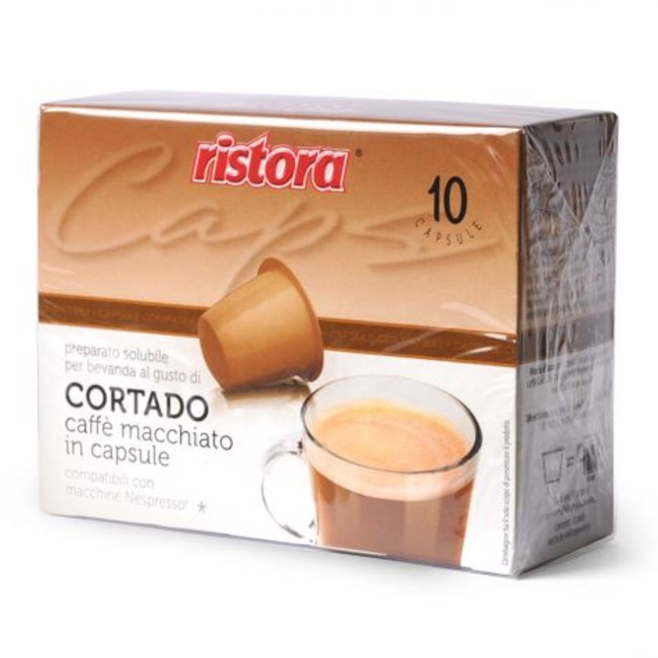 Bild von 10 Ristora Kapseln Cortado Nespresso kompatibel