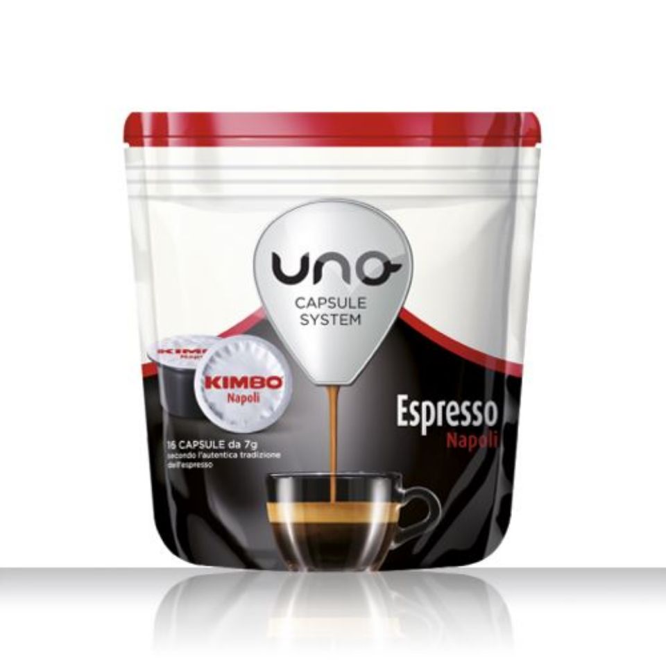 Bild von 96 Kapseln caffè Kimbo für Maschinensystem UNO Mischung Espresso Napoli