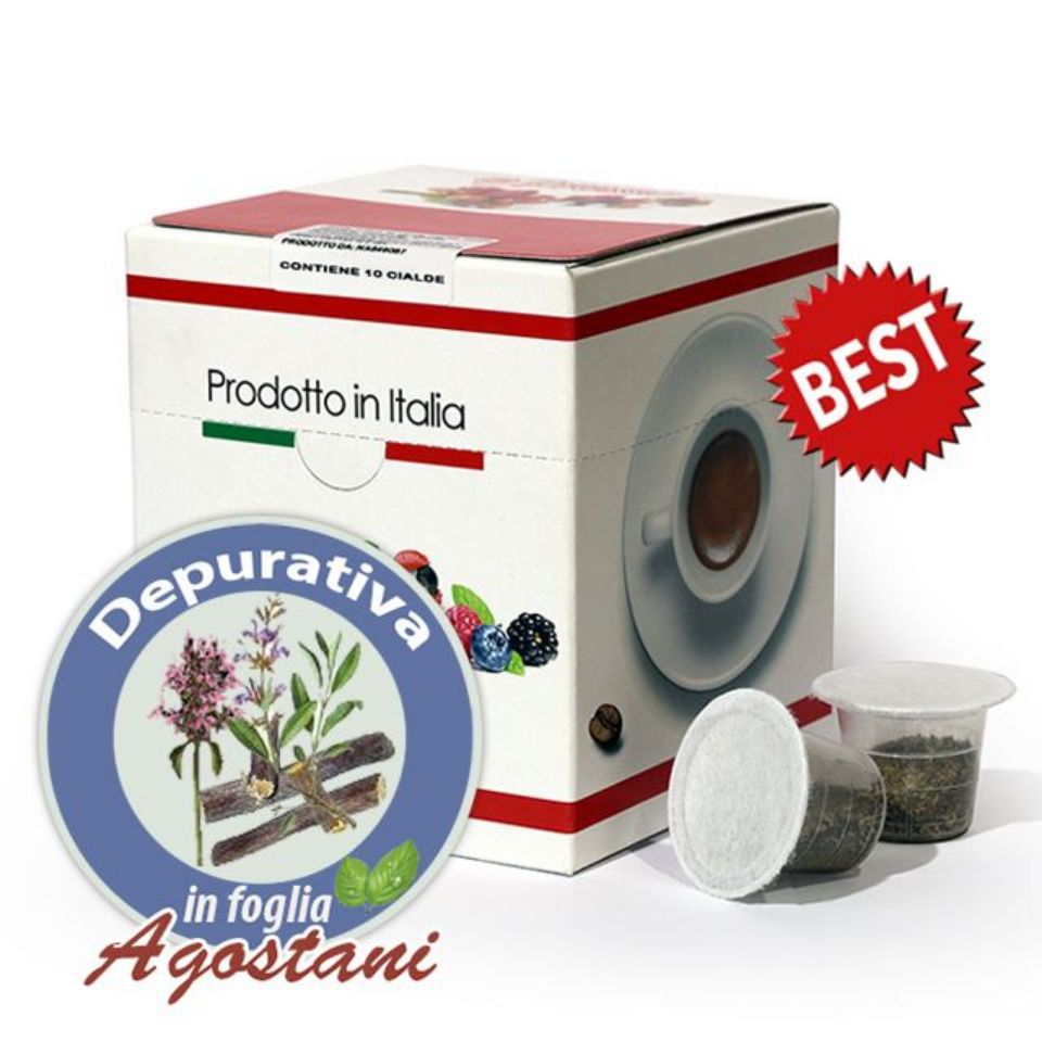 Bild von 10 Kapseln Kräutertee Depurativa Agostani Best kompatibel mit Nespresso Bild von 10 Kapseln Kräutertee Depurativa Agostani Best kompatibel mit Nespresso