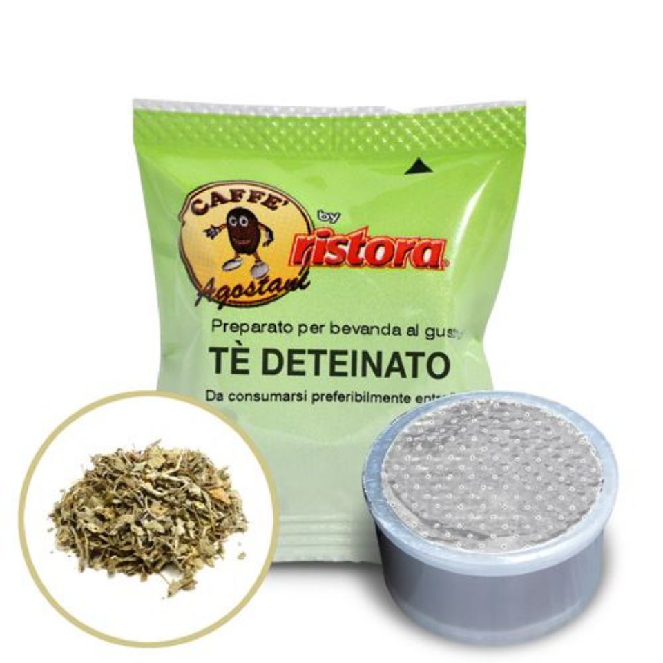 Bild von 50 Kapseln Agostani by Ristora THE DETEINATO/ENTKOFFEINIERTER TEE kompatibel Bialetti mit Adapter
