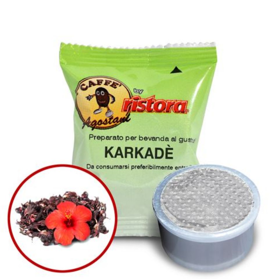 Bild von 50 Kapseln Agostani by Ristora KARKADE-TEE kompatibel Bialetti mit Adapter