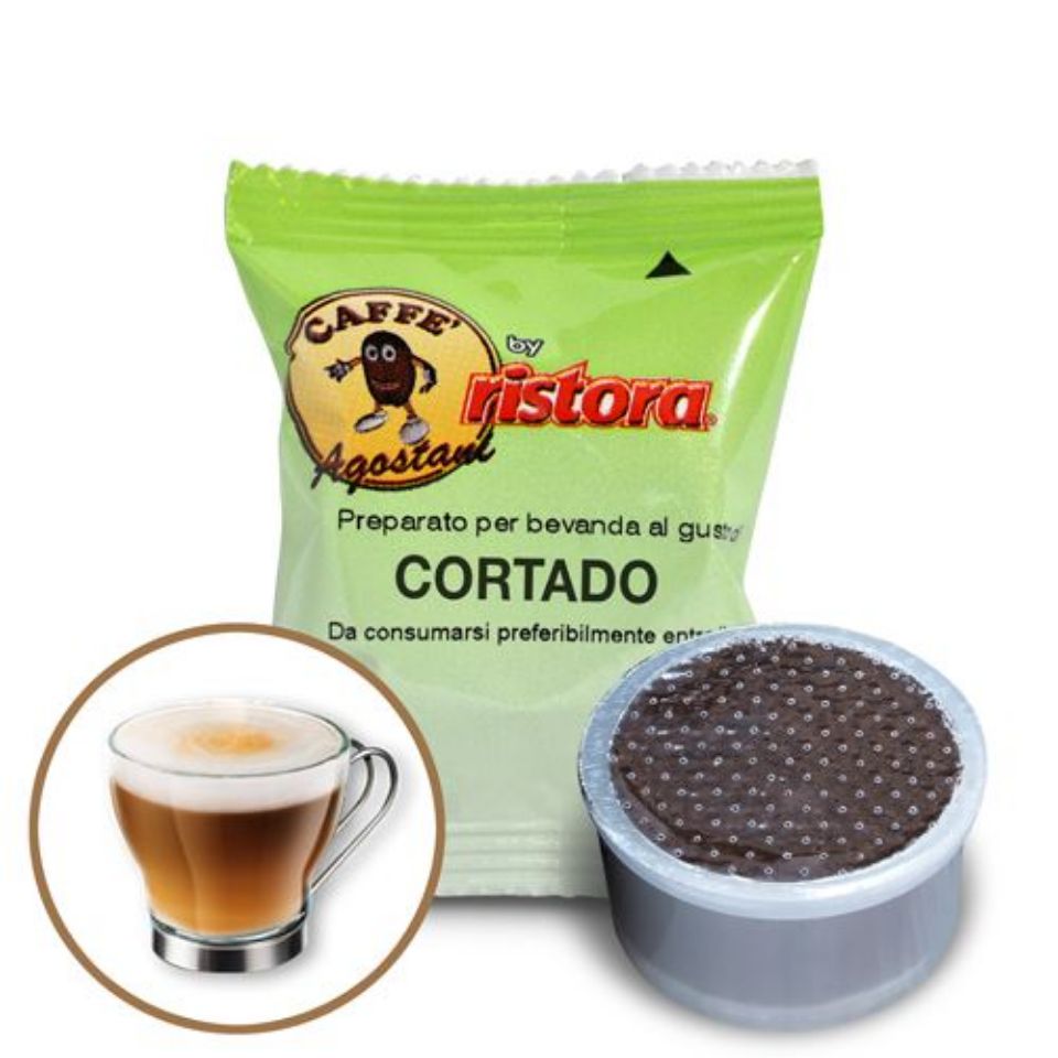 Bild von 50 Kaffeekapseln Agostani by Ristora Cortado kompatibel Bialetti mit Adapter 