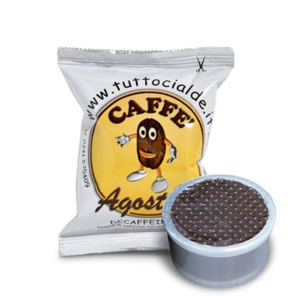 Bild von 100 Kaffeekapseln Agostani Mischung Entkoffeiniert Einzeldosis kompatibel Bialetti mit Adapter 