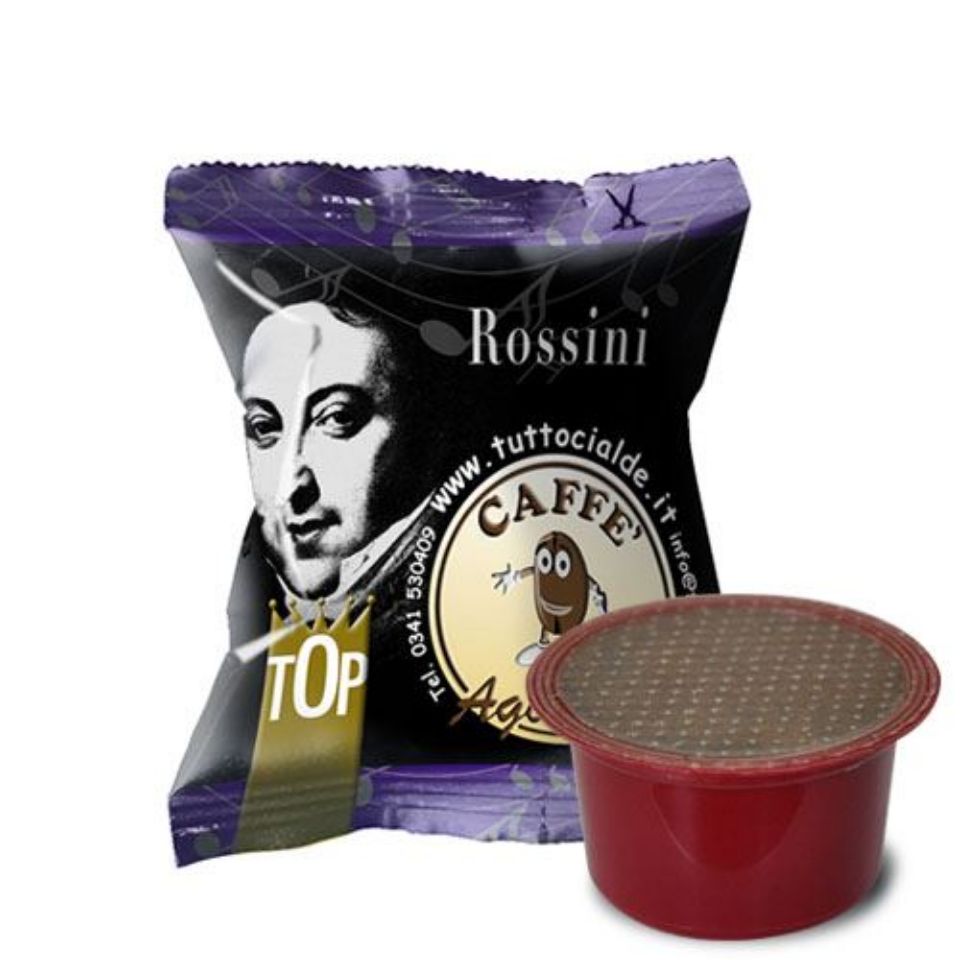 Bild von 50 Kaffeekapseln Agostani Rossini kompatibel Kaffeemaschinen Lavazza BLUE und Lavazza In Black