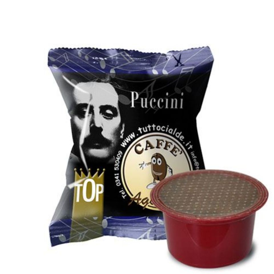 Bild von 50 Kaffeekapseln Agostani Puccini kompatibel Kaffeemaschinen Lavazza BLUE und Lavazza In Black