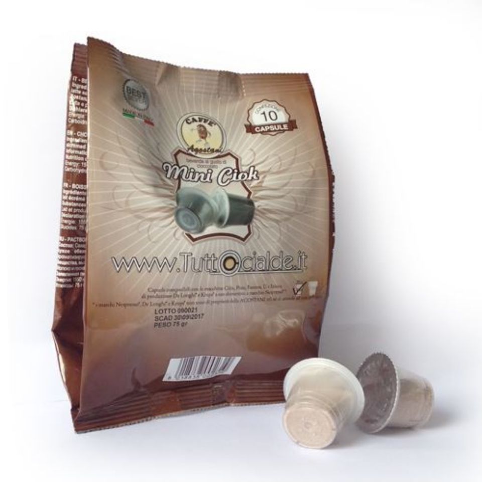 Bild von 60 Kapseln Schokoladegetränk Agostani Best Silver kompatibel mit Nespresso
