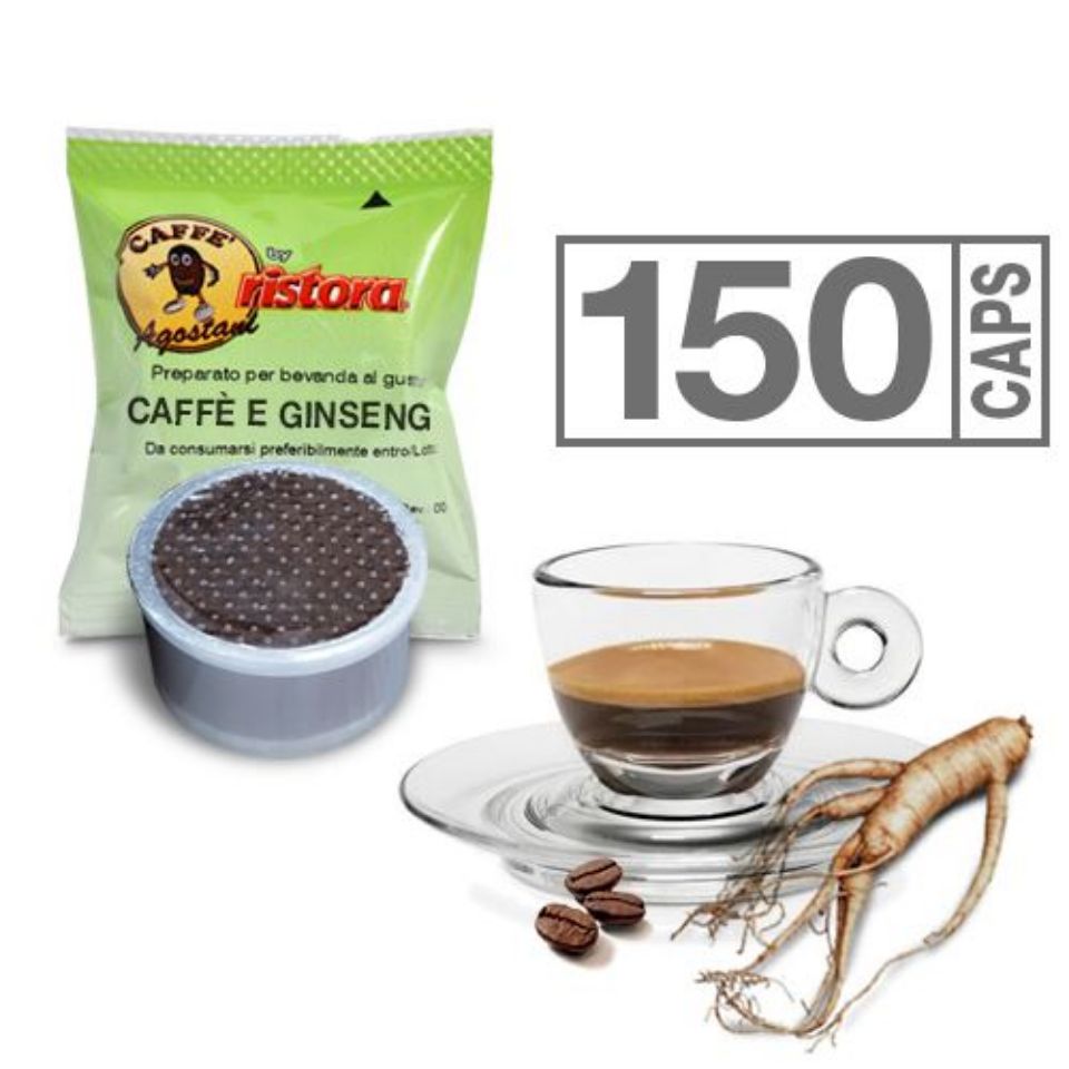 Bild von 150 Kaffeekapseln Agostani by Ristora aromatisiert Geschmack GINSENG kompatibel Lavazza POINT