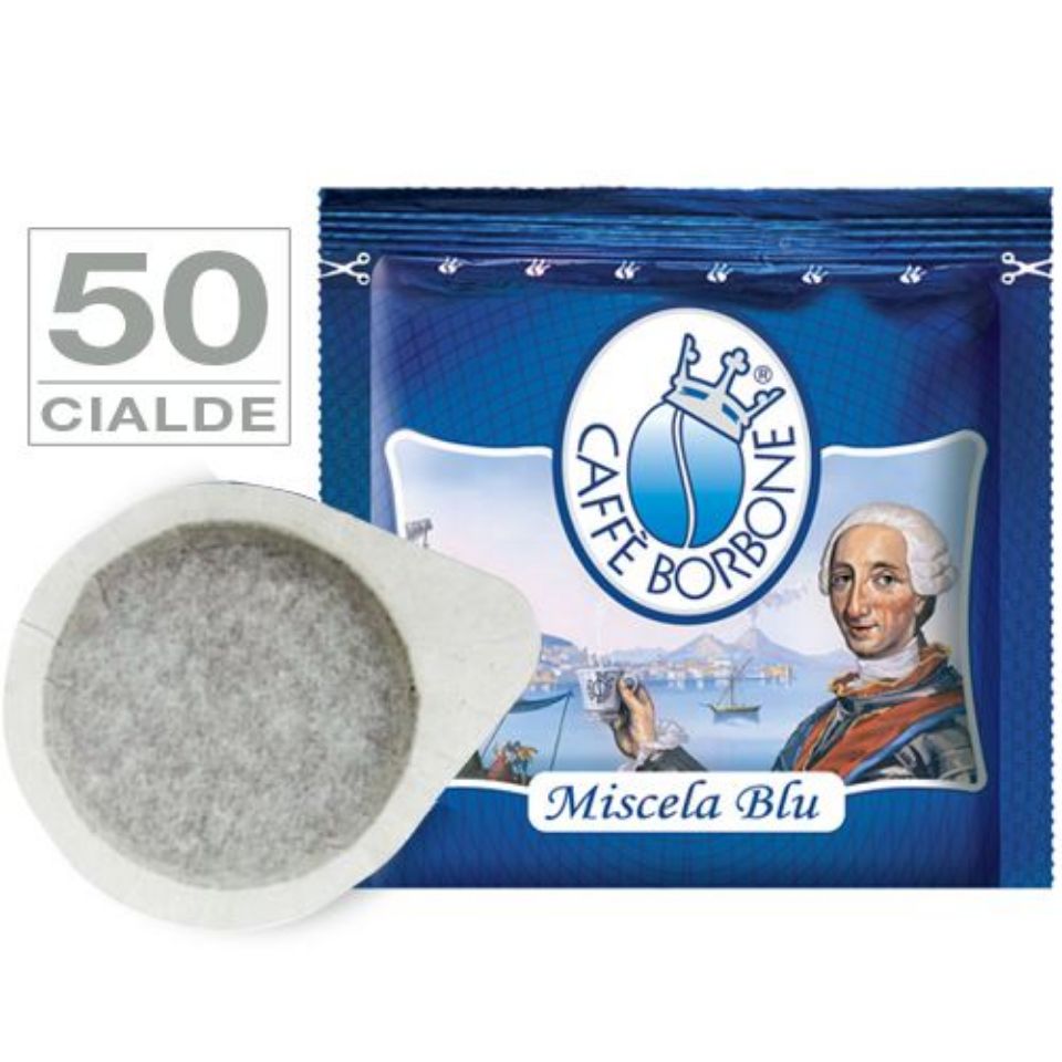 Bild von 50 ESE Kaffeepads 44 mm caffè Borbone Mischung  BLAU