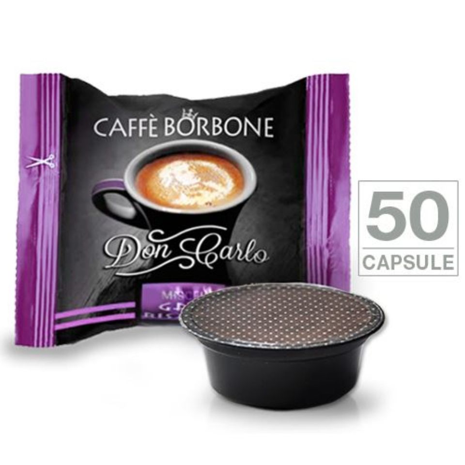Bild von 50 Kapseln Don Carlo caffè Borbone Mischung GRAN RISERVA (kompatibel Lavazza A Modo Mio)