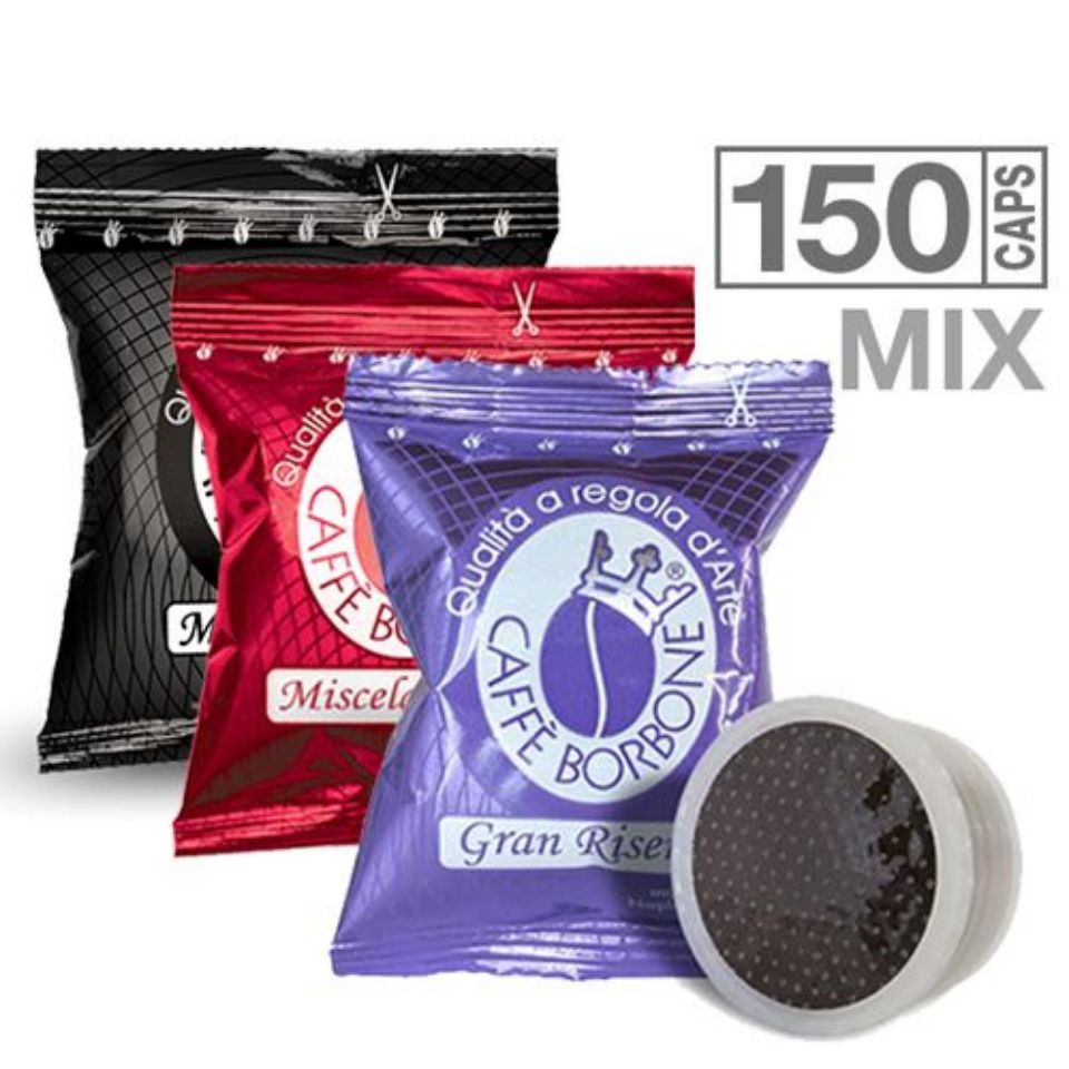 Bild von SONDERANGEBOT: 150 Kapseln Kaffee Borbone MIX Einzeldosis kompatibel mit Lavazza Espresso Point zu kostenloser Versanibel mit Lavazza Espresso Point zu kostenloser Versanfibel Lavazza Espresso Point mit Versand kostenlos 