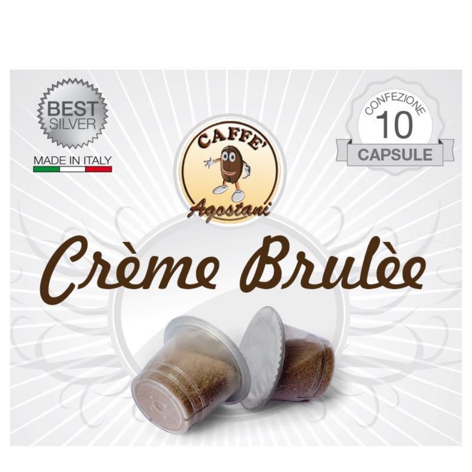 Bild von 10 Kapseln Crème Brulèe Agostani Best Silver kompatibel mit Nespresso
