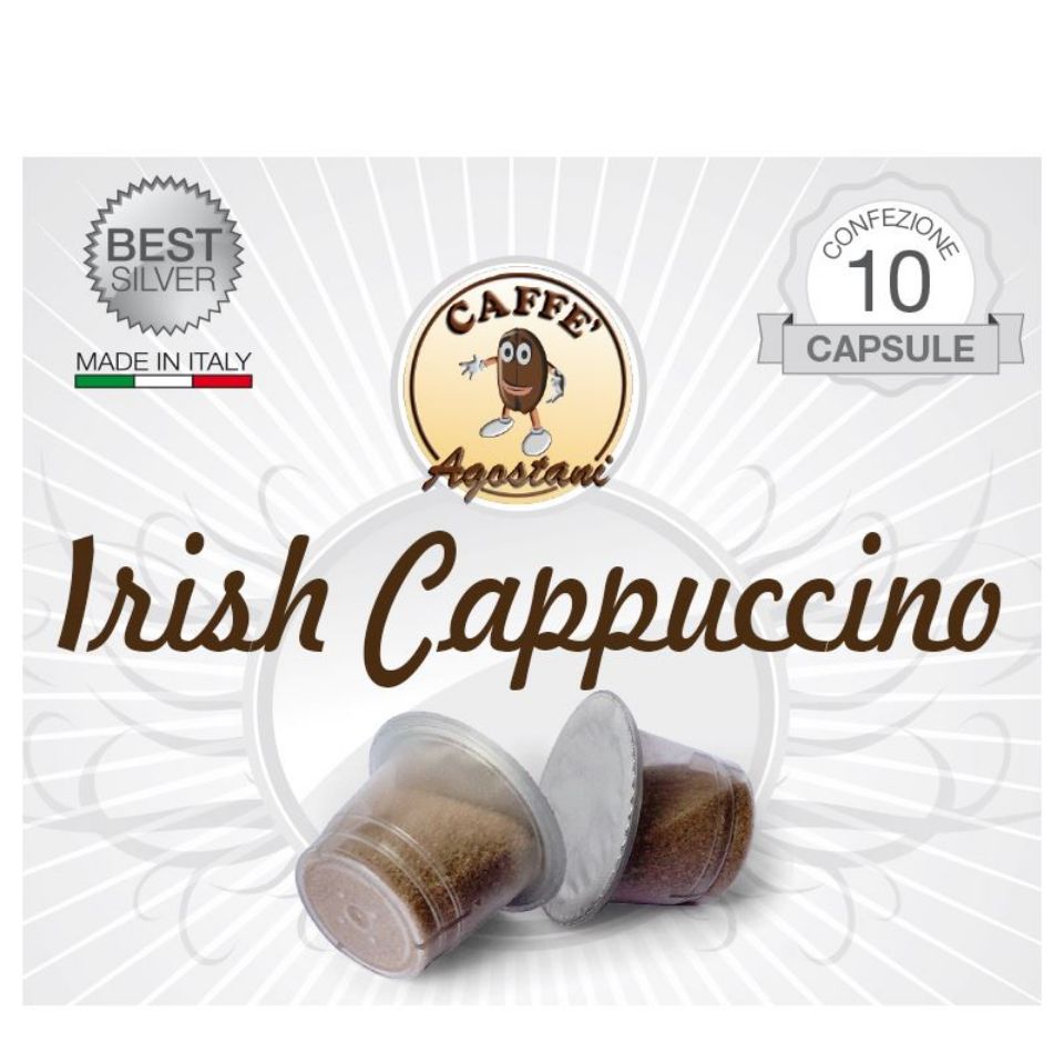 Bild von 10 Kapseln Irish Cappuccino Agostani Best Silver kompatibel Nespresso