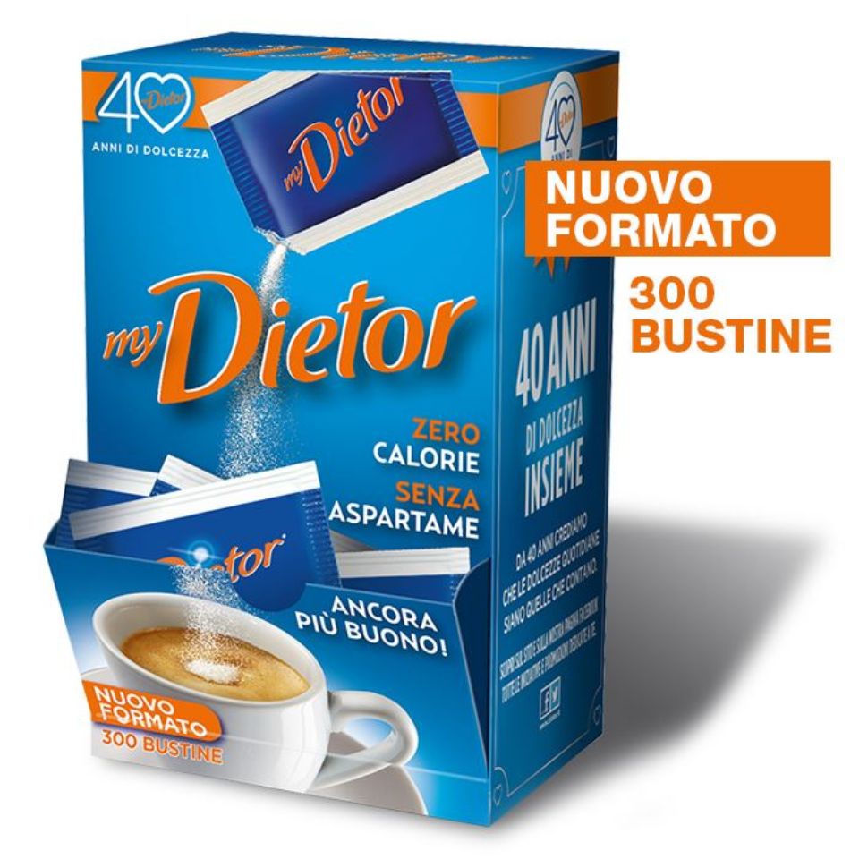 Bild von Dietor, neues Format mit 300 Beuteln kalorienarmer Süßstoffalternative zu Zucker