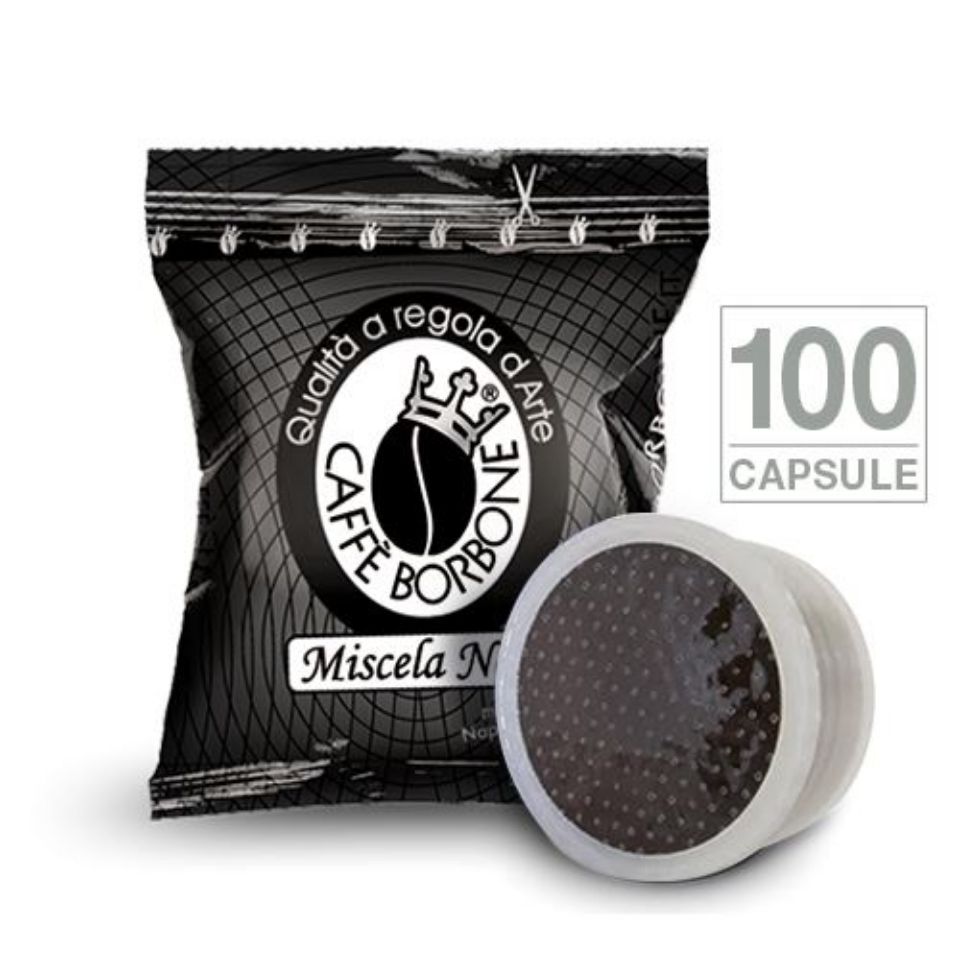 Bild von  100 Kapseln Kaffee Borbone Mischung NERA kompatibel mit Espresso Point