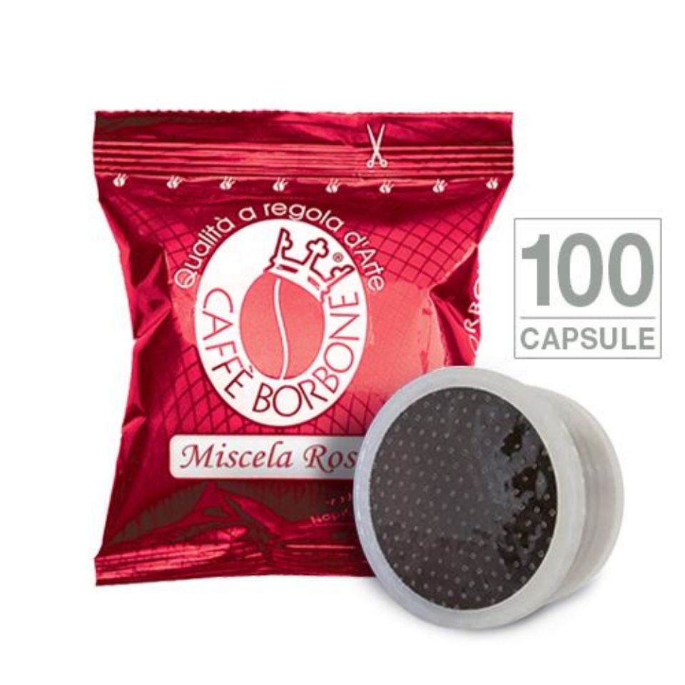 Bild von 100 Kapseln Kaffee Borbone Mischung ROSSA kompatibel mit Espresso PointPoint