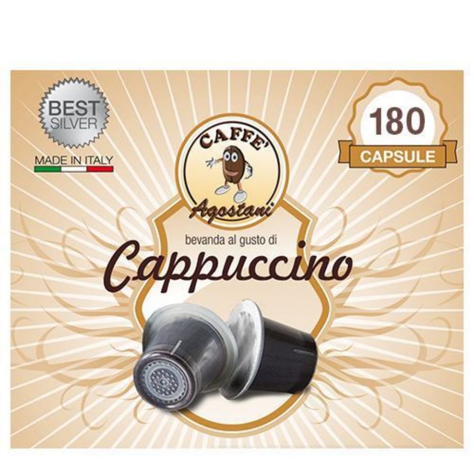 Bild von SONDERANGEBOT: 180 Kaffeekapseln Caffè Agostani BEST Cappuccino kompatibel mit Nespresso kostenloser Versand  kompatibel Nespresso kostenlos Spedition