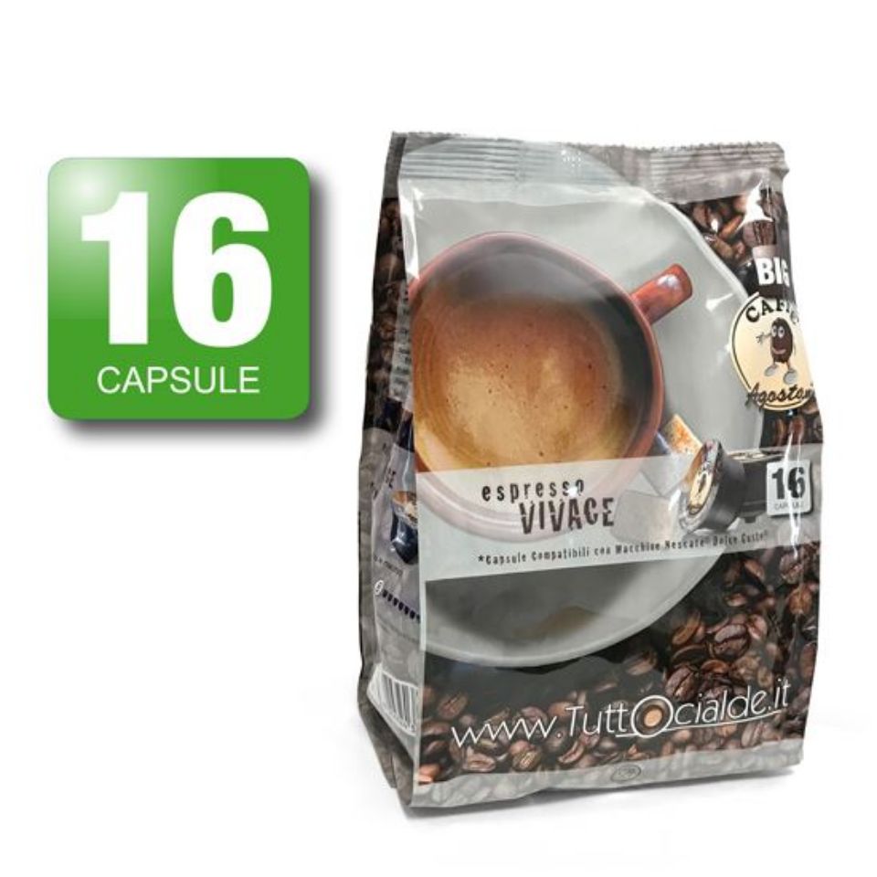 Bild von 16 Kaffeekapseln Agostani BIG Espresso Vivace kompatibel Nescafè Dolce Gusto