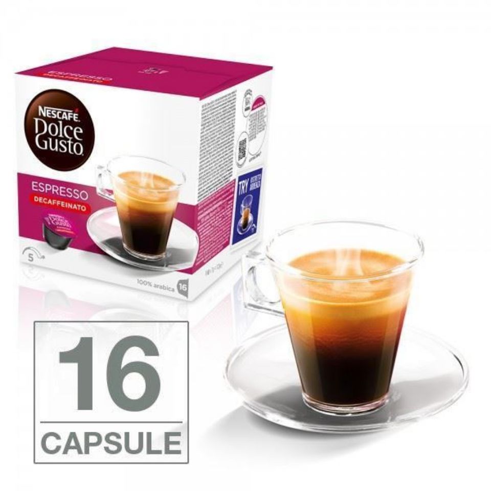 Bild von 16 Kapseln Nescafè Dolce Gusto Espresso Decaffeinato-Entkoffeiniert