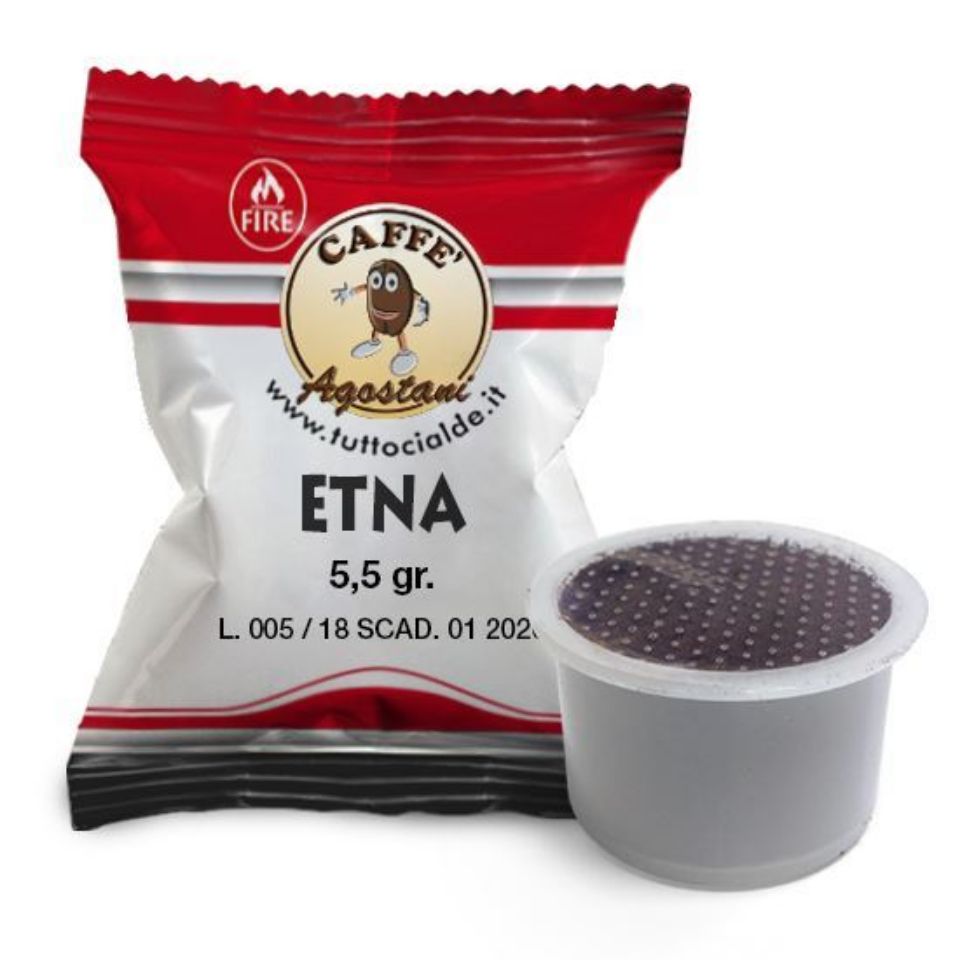 Bild von 50 Agostani Fire ETNA Kaffeekapseln kompatibel mit HIM, Espressitaliani und Italico Bild von 50 Agostani Fire ETNA Kaffeekapseln kompatibel mit HIM, Espressitaliani und Italico