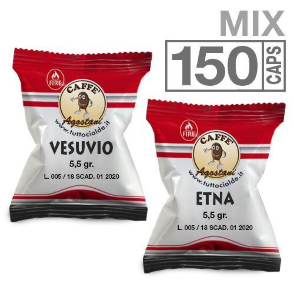 Bild von SONDERANGEBOT: 150 Kaffeekapseln Caffè Agostani Fire Mix kompatibel Fiorfiore Coop kostenlose Spedition