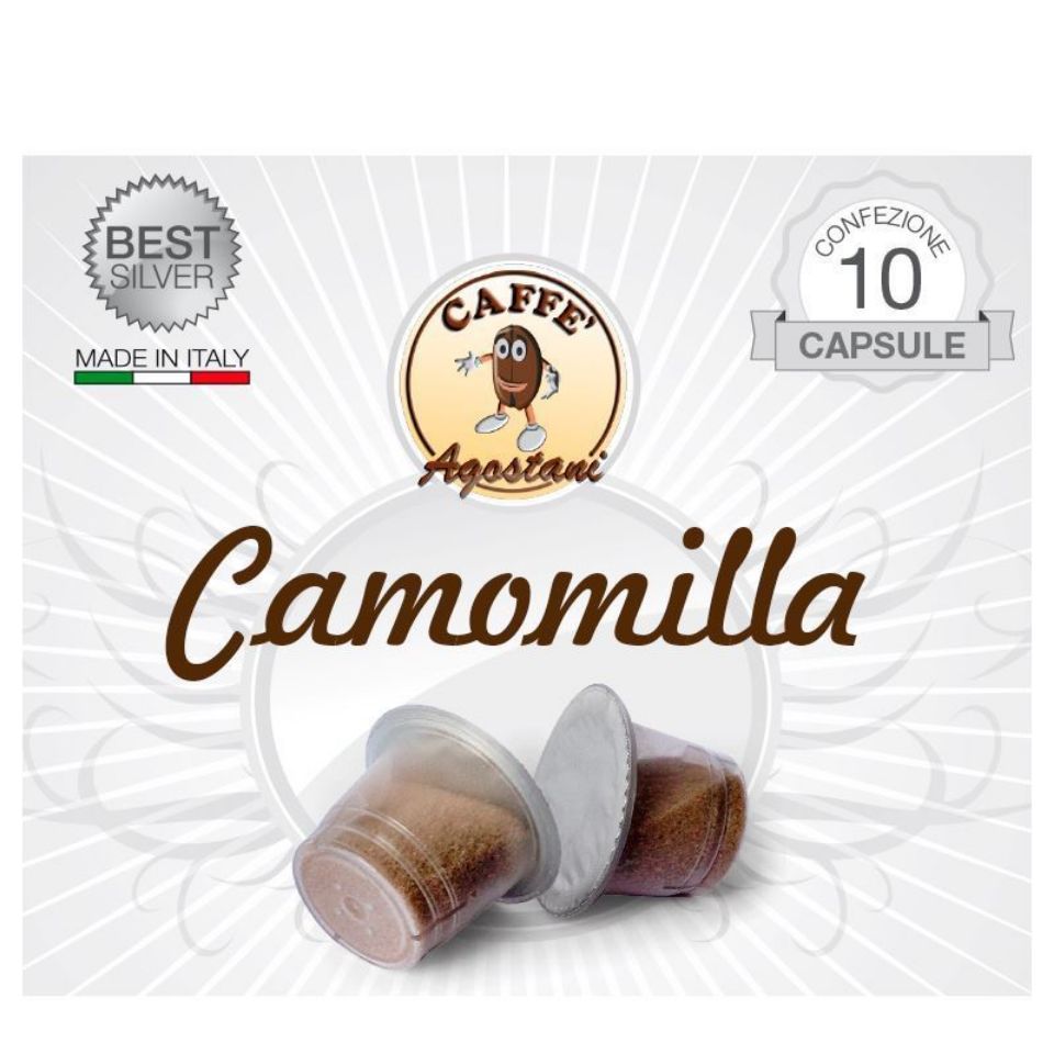 Bild von 10 Kapseln Kamillentee/Camomilla Agostani Best Silver kompatibel Nespresso Bild von 10 Kapseln Kamillentee/Camomilla Agostani Best Silver kompatibel Nespresso