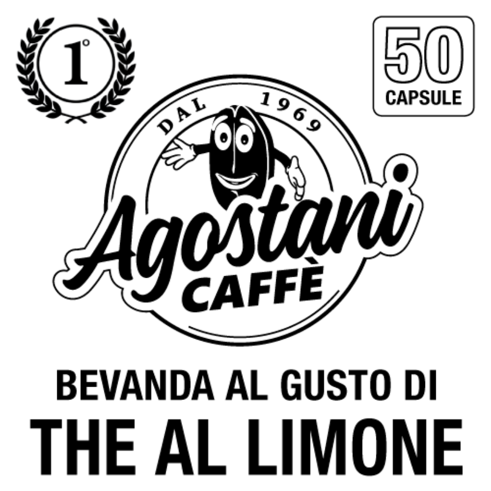 Bild von 50 Kapseln von lösliches Getränk mit dem Geschmack von ZITRONENTEE Agostani Primo kompatibel Uno System Indesit e Maranello