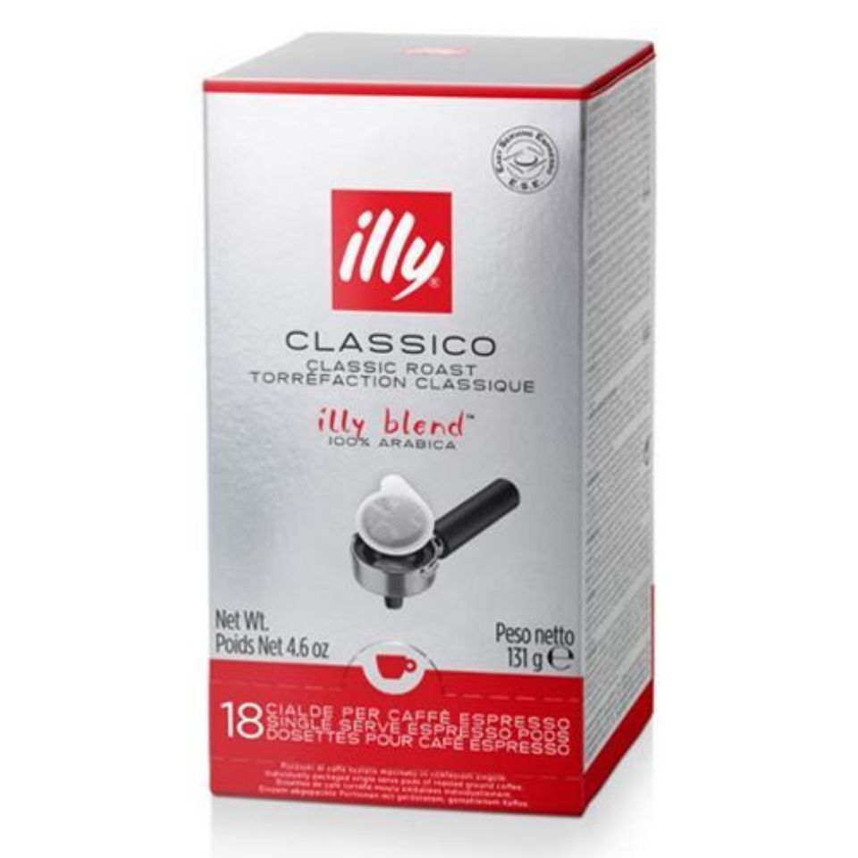 Bild von 18 Papierfilter Kaffeepads 44mm ESE Caffè Illy mittelstarke Röstung