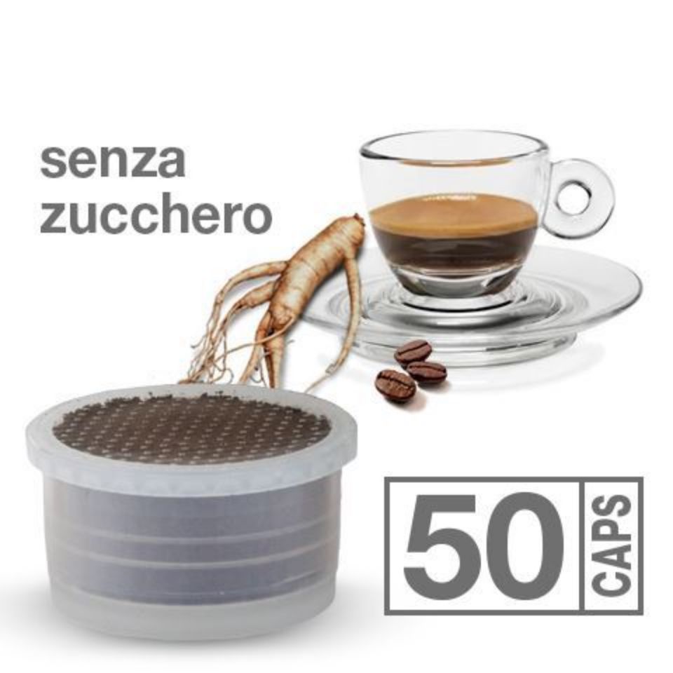 Bild von 50 Kapseln lösliches Getränk mit bitteres GINSENG-Kaffeegeschmack, kompatibel mit Lavazza Espresso Point
