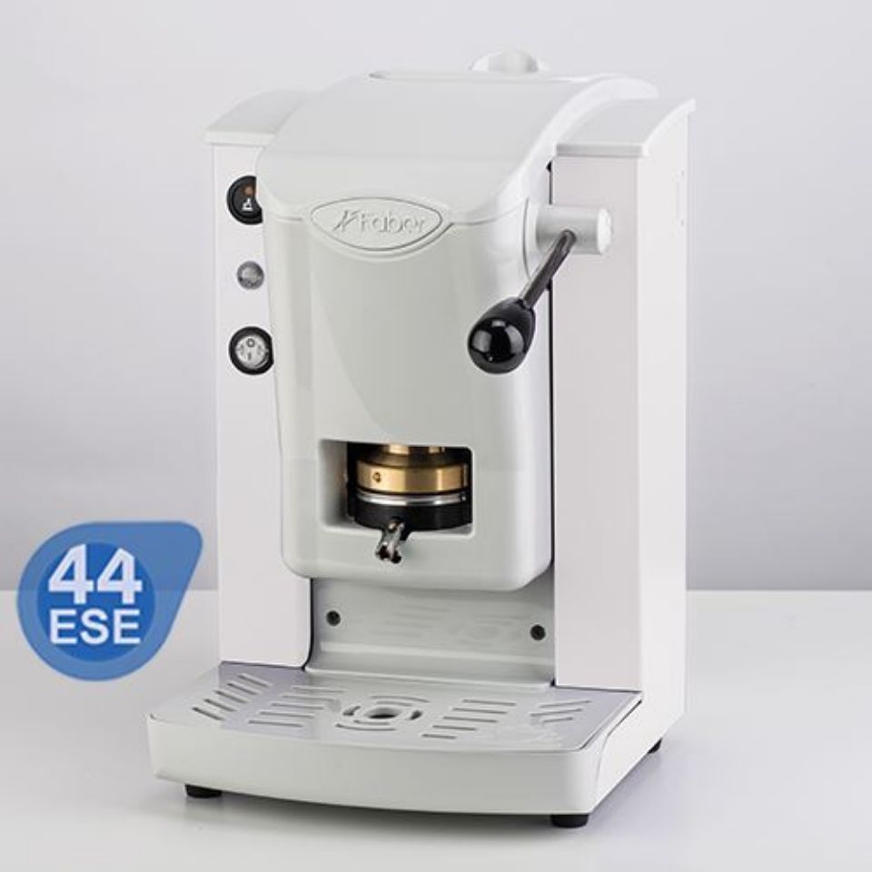 Bild von Kaffeepadmaschine Faber Farbe Weiß für 44mm ESE Bild von Kaffeepadmaschine Faber Farbe Weiß für 44mm ESE