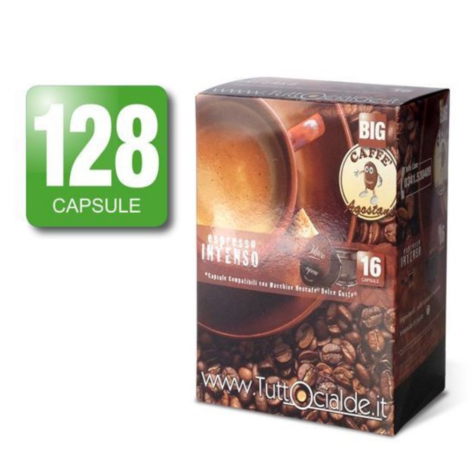 Bild von 128 Kaffeekapseln Agostani BIG Espresso Intenso kompatibel Nescafè Dolce Gusto