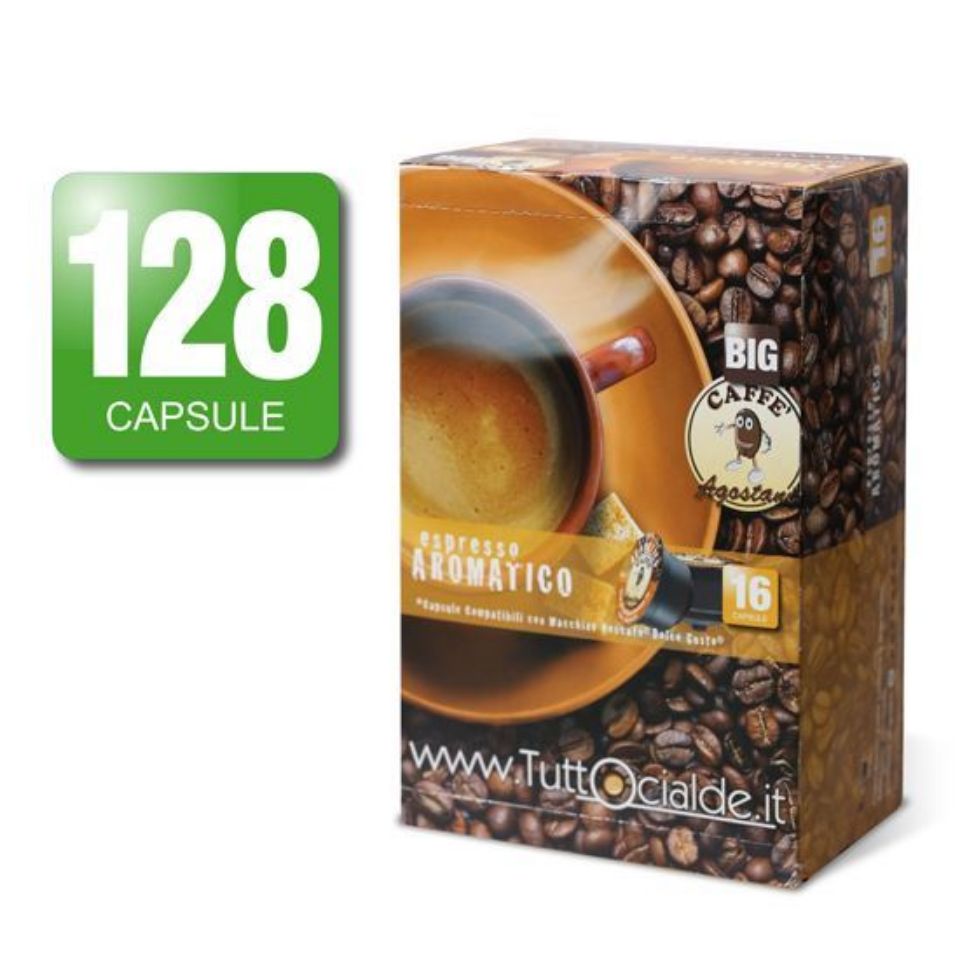 Bild von 128 Kaffeekapseln Agostani BIG Espresso Aromatico, kompatibel Nescafé Dolce Gusto