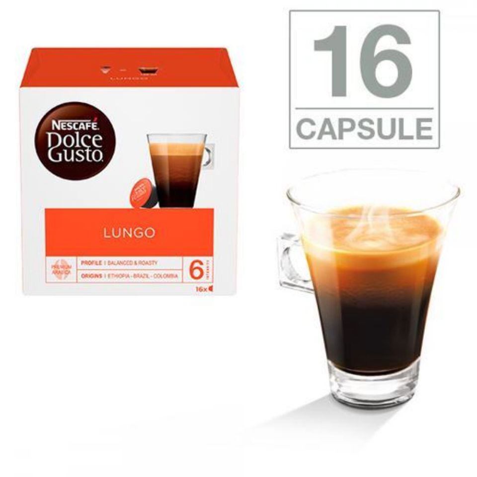 Bild von 16 Kapseln Nescafè Dolce Gusto Caffè Lungo