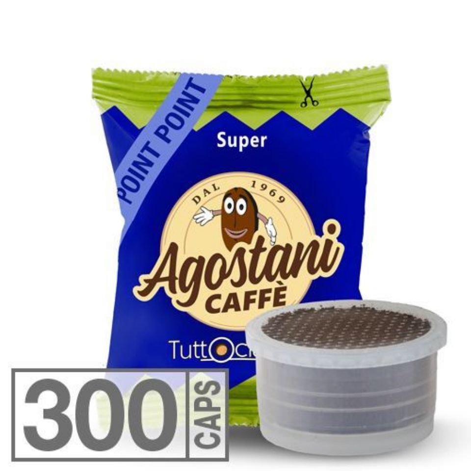 Bild von 300 Kaffeekapseln Agostani SUPER Einzeldosis kompatibel mit Kaffeemaschine LAVAZZA Point