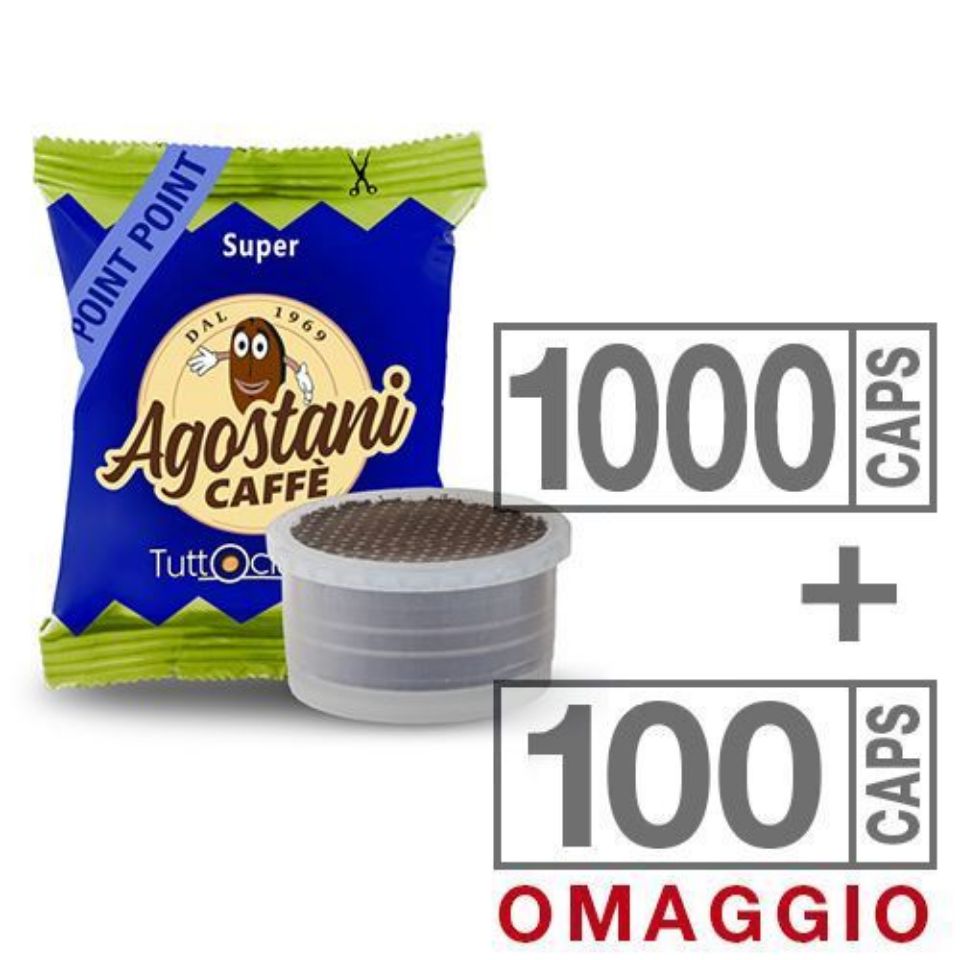 Bild von Angebot: 1100 Kaffeekapseln Agostani SUPER kompatibel mit Lavazza Point mit Versand kostenlos