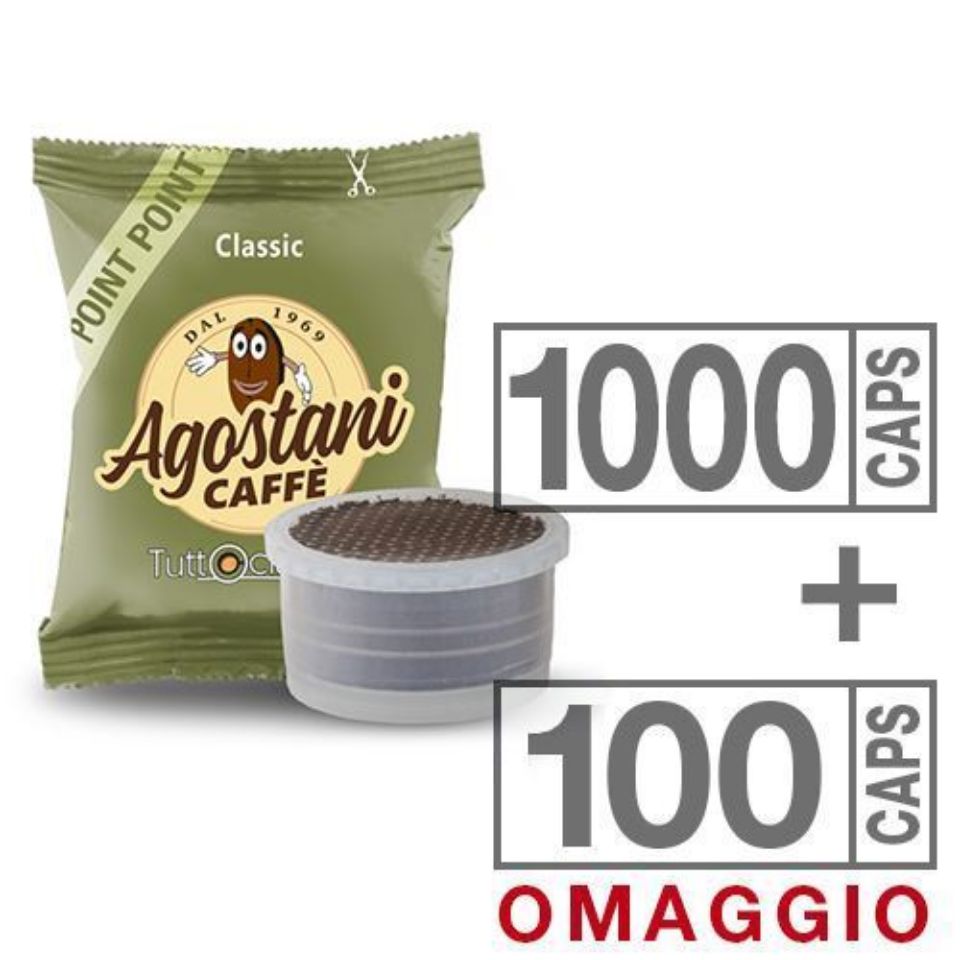 Bild von Angebot: 1100 Kaffeekapseln Agostani CLASSIC kompatibel mit Lavazza Point mit Versand kostenlos