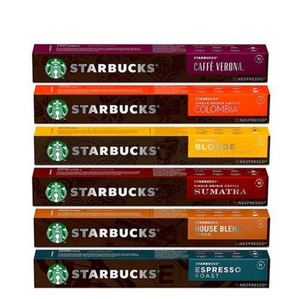 Bild von STARBUCKS Probier- SET mit 70 Kapseln von Nespresso Bild von STARBUCKS Probier- SET mit 70 Kapseln von Nespresso