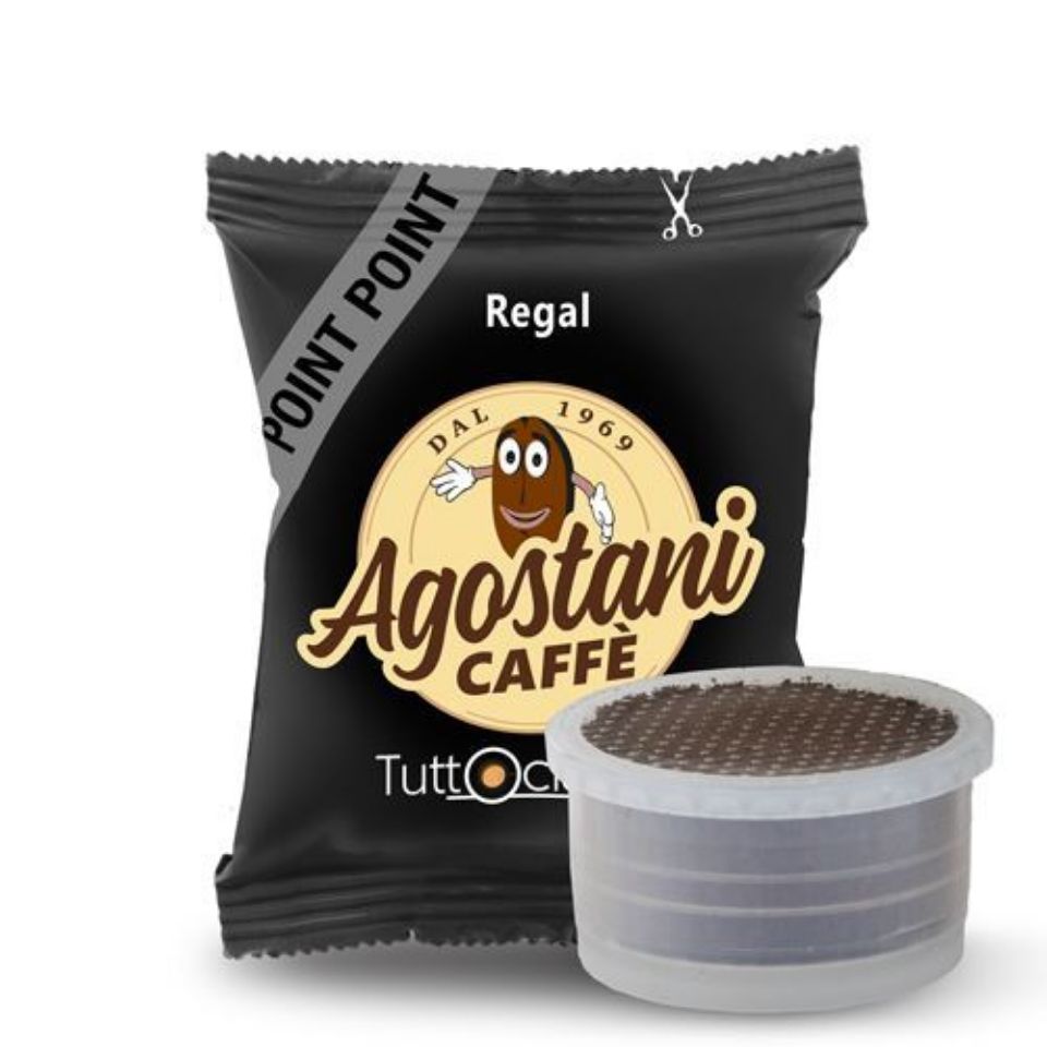 Bild von 100 Kaffeekapseln Agostani REGAL Einzeldosis kompatibel mit Kaffeemaschine LAVAZZA Point El3200 und Pininfarina 