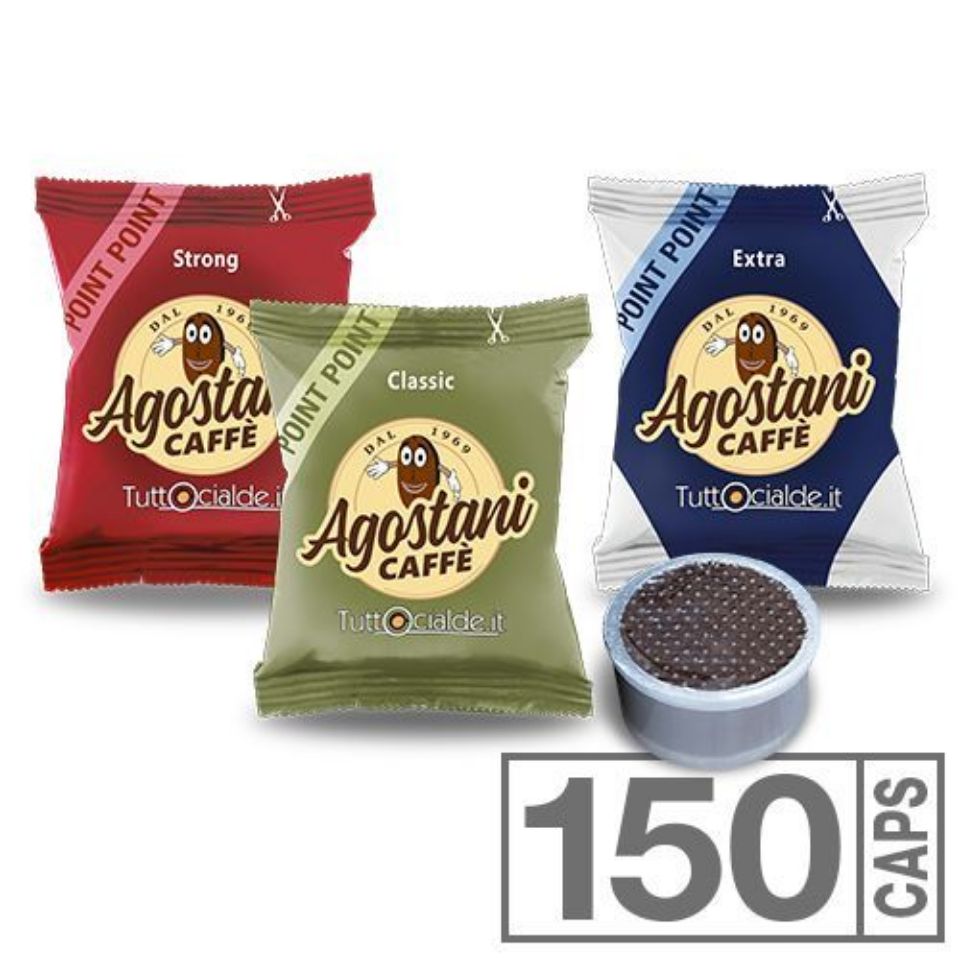 Bild von 150 gemischte Agostani Kaffeekapseln kompatibel mit Lavazza Espresso Point Kostenloser Versand