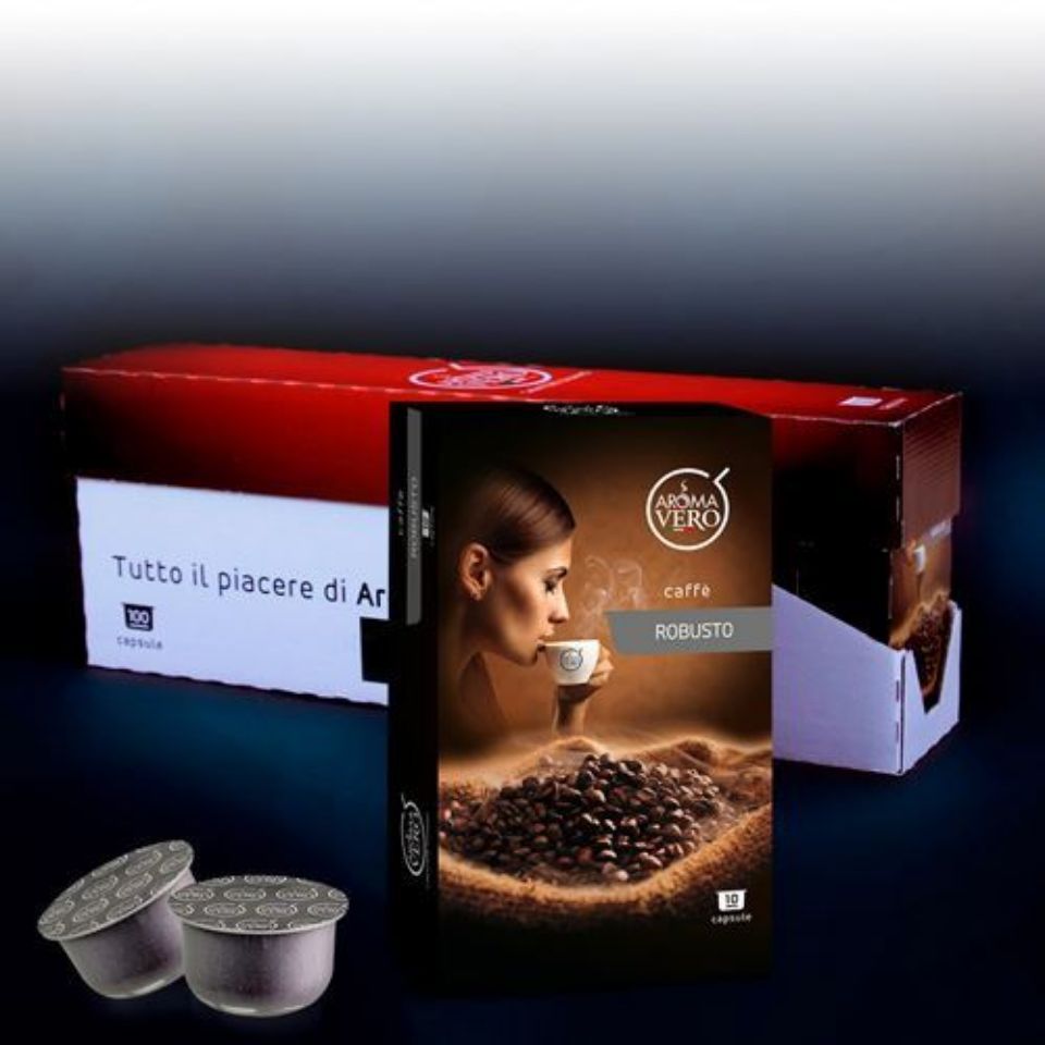 Bild von 100 ROBUSTO Aroma Vero Kaffeekapseln versandkostenfrei