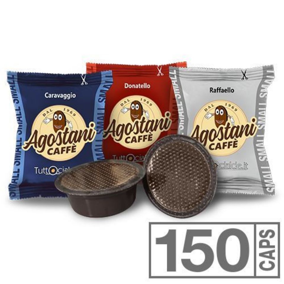Bild von SONDERANGEBOT: 150 Kaffeekapseln Agostani SMALL Mix passend Lavazza A Modo Mio Spedition kostenlos 