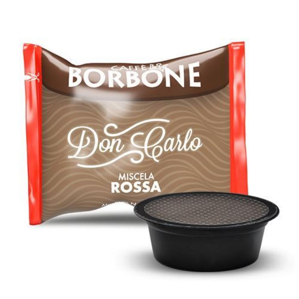 Bild von 100 Kapseln Don Carlo Kaffee Borbone  Mischung ROSSA ( kompatibel mit Lavazza A modo mi)o Lavazza A Modo Mio)