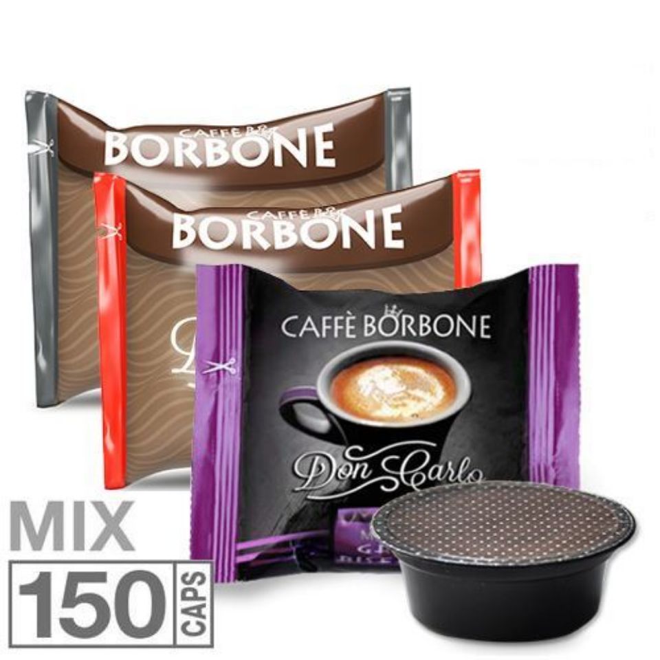 Bild von SONDERANGEBOT: 150 Kapseln Mix Kaffee Borbone Don Carlo (kompatibel mit Lavazza A modo mio,kostenloser Versandibel Lavazza A Modo Mio) Versand kostenlos