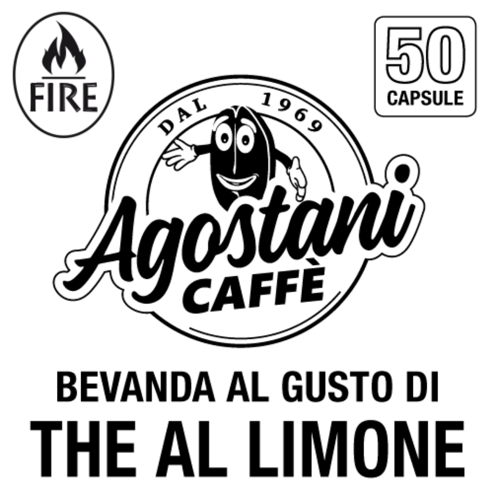 Bild von 50 Getränkekapseln mit Agostani Fire LEMON TEA-Geschmack, kompatibel mit HIM, Espressitaliani und Italico