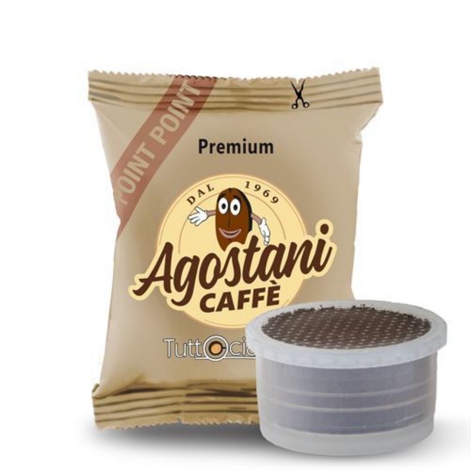 Bild von 100 Kaffeekapseln Agostani PREMIUM Einzeldosis kompatibel mit Kaffeemaschine LAVAZZA Point El3200 und Pininfarina 