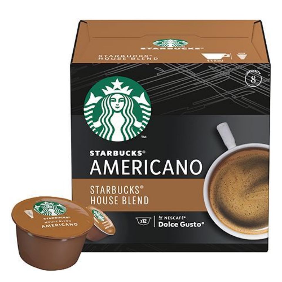 Bild von 12 STARBUCKS<sup>&reg;</sup> Kapseln House Blend von Nescafé<sup>&reg; </sup> Dolce Gusto<sup>&reg; </sup> für einen Kaffee Americano oder Kaffee Lungo