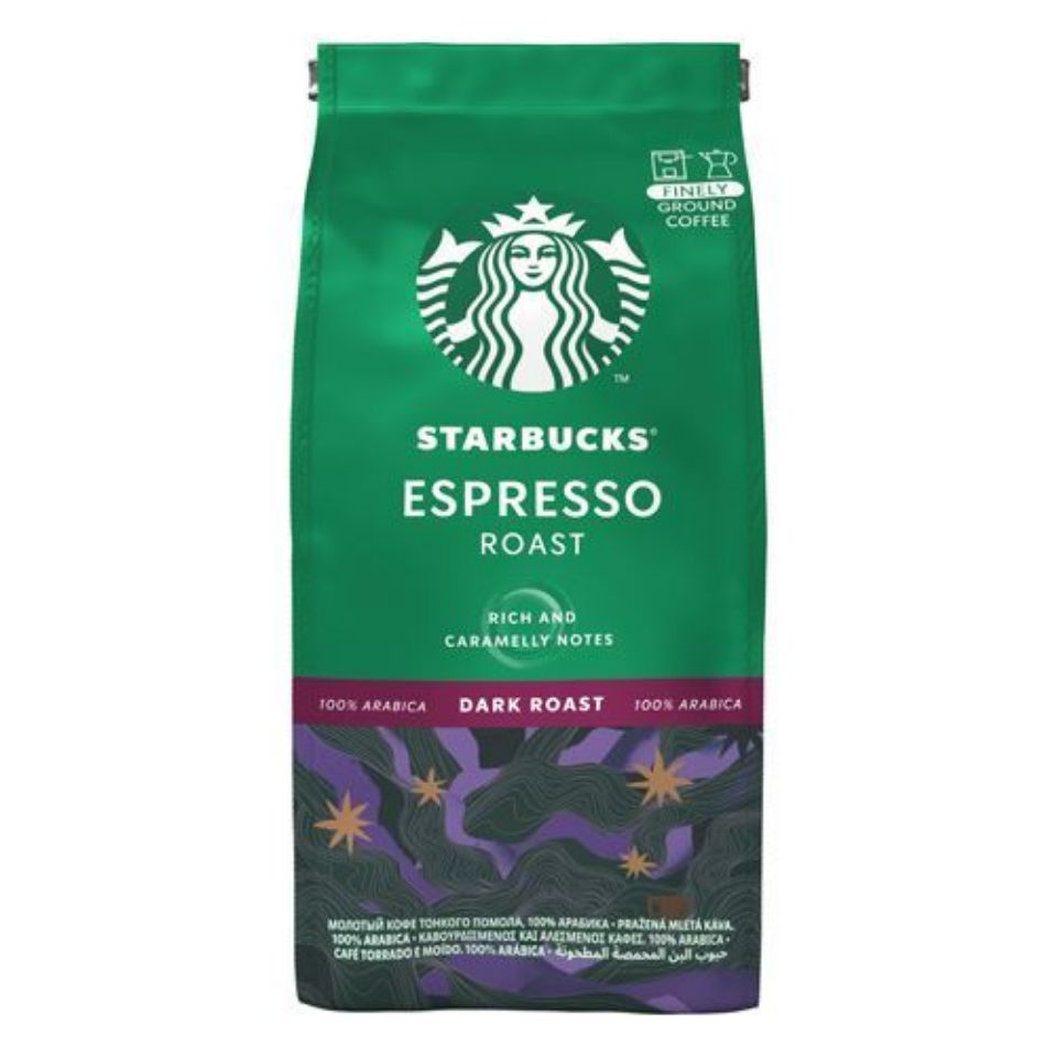 Bild von 2 kg gemahlener Kaffee von Starbucks<sup>&reg; </sup>Caffè Espresso Roast, 10 Packungen mit je 200 g