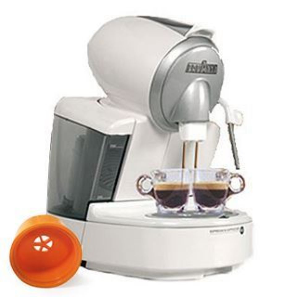 Bild von Kaffeemaschine ECL101 Lavazza Weiss mit Adapter Bild von Kaffeemaschine ECL101 Lavazza Weiss mit Adapter