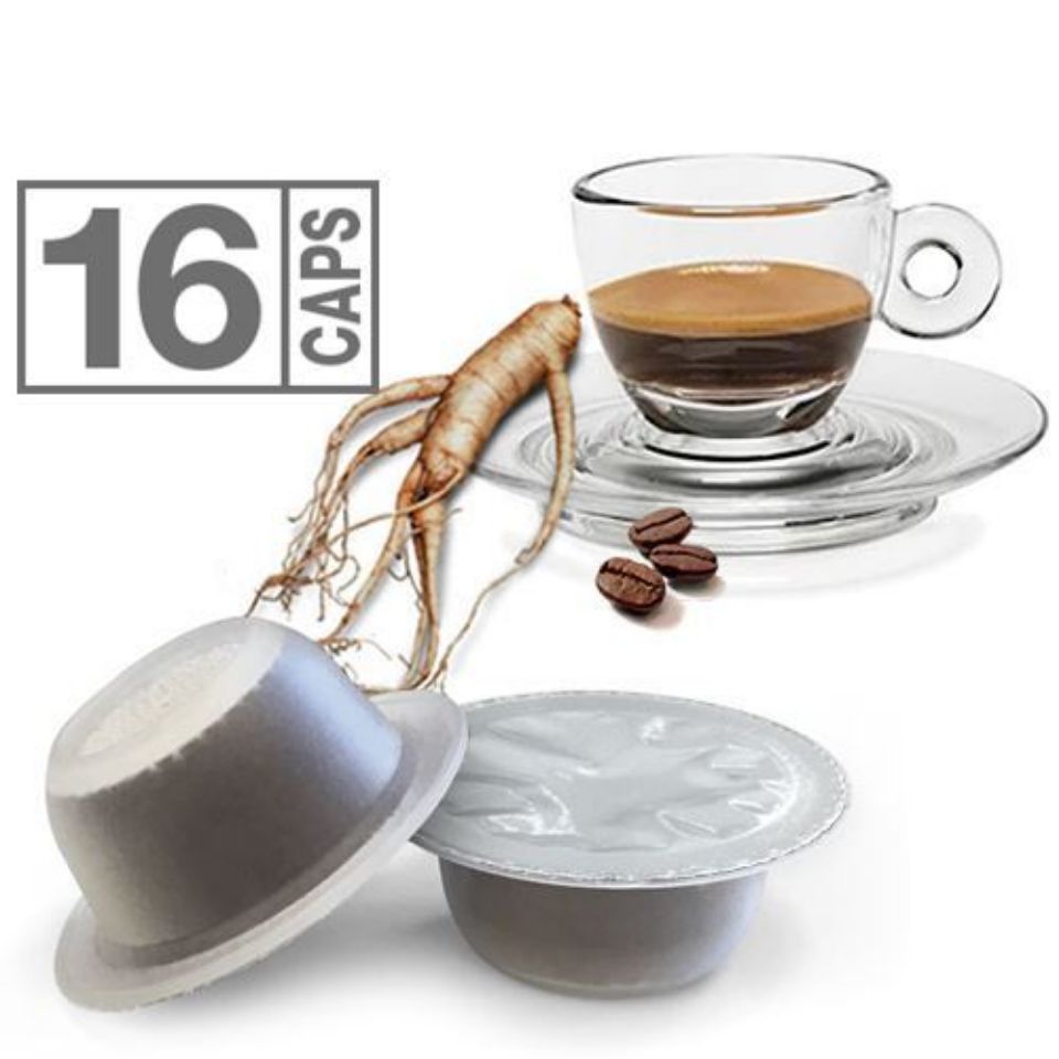 Bild von 16 Bialetti-kompatible KAFFEE- UND GINSENG-Kapseln
